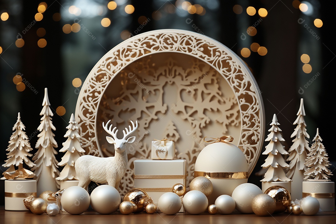 Feliz natal renderização 3D