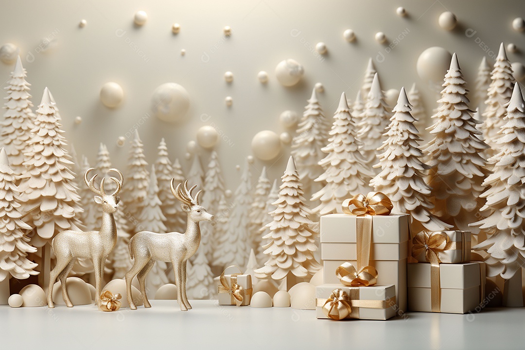 Feliz natal renderização 3D