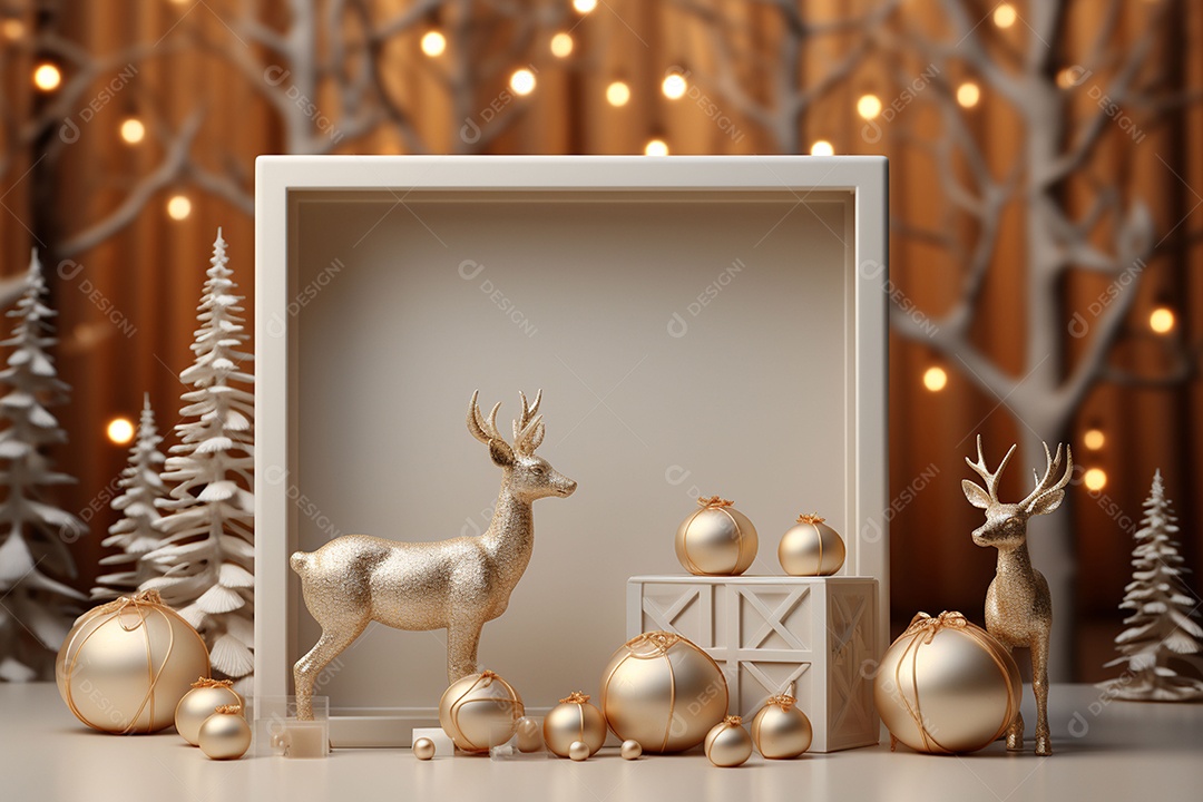 Feliz natal renderização 3D