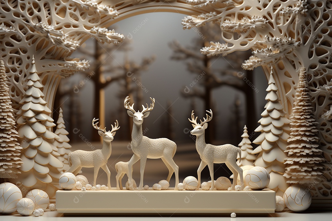 Feliz natal renderização 3D