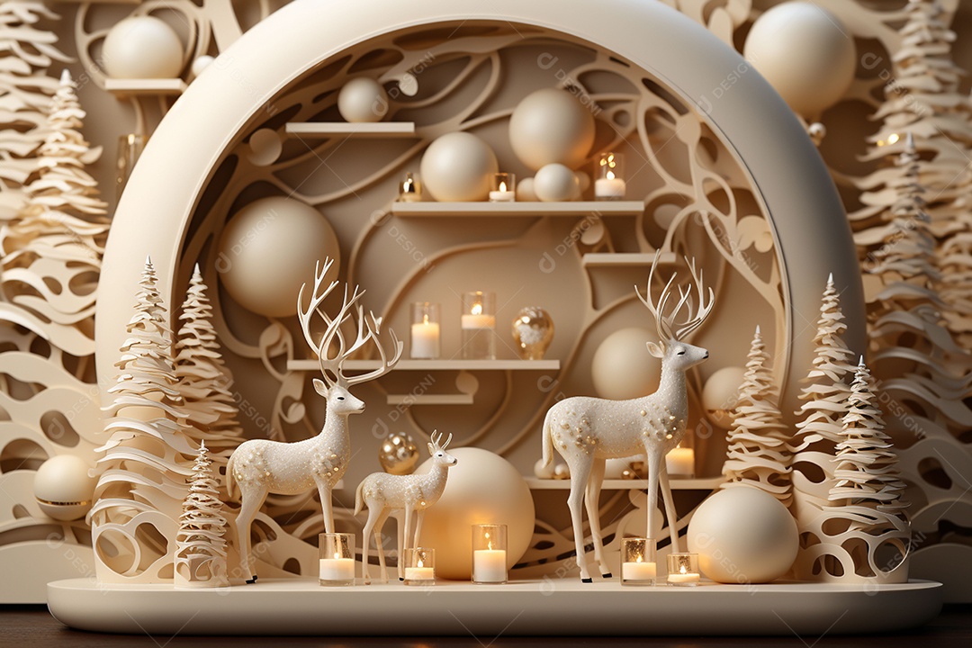 Feliz natal renderização 3D