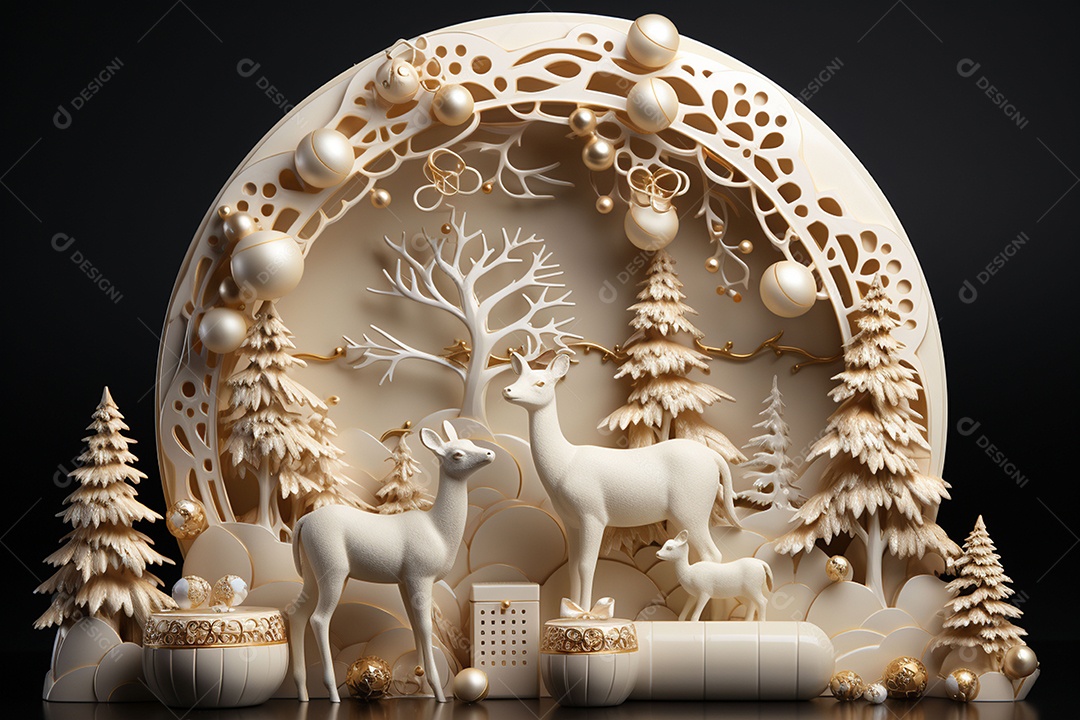 Feliz natal renderização 3D