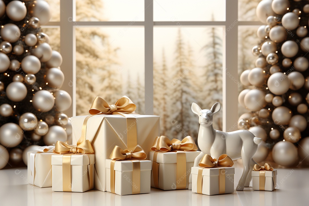 Feliz natal renderização 3D