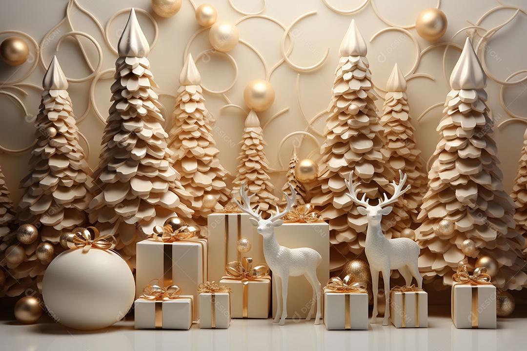 Feliz natal renderização 3D