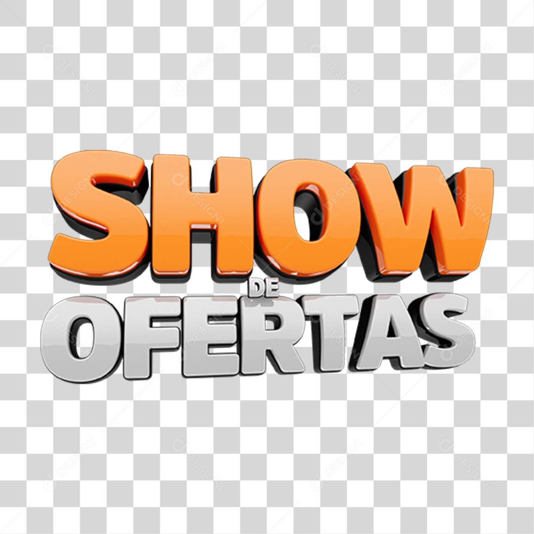 Texto 3d Show de Ofertas PNG Transparente