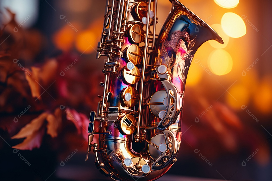 Conceito musical instrumento de saxofone jazz