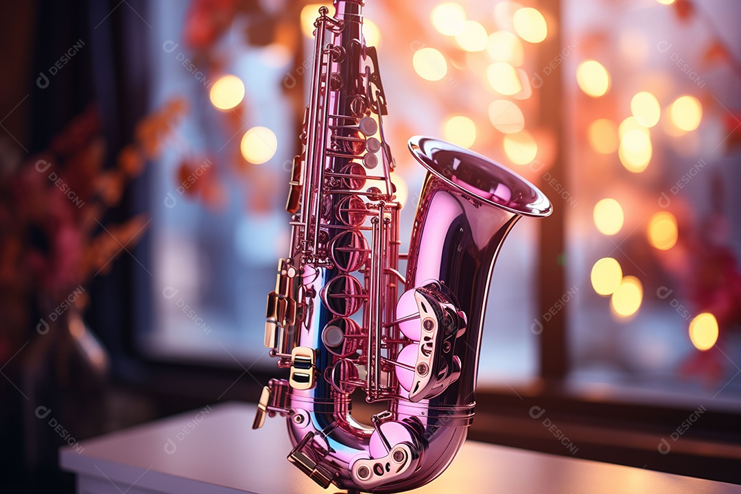 Conceito musical instrumento de saxofone jazz