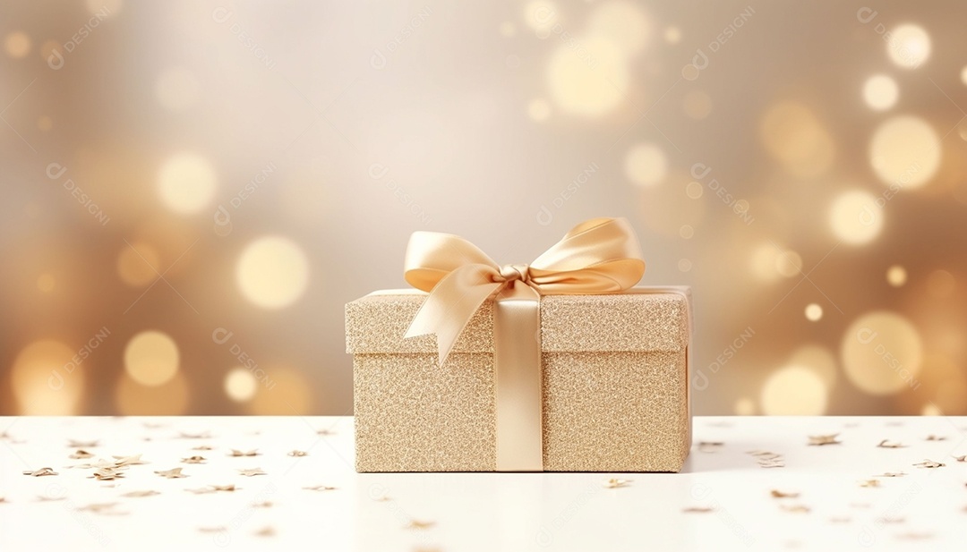 Maquete caixa de presente evento especial feriado de natal