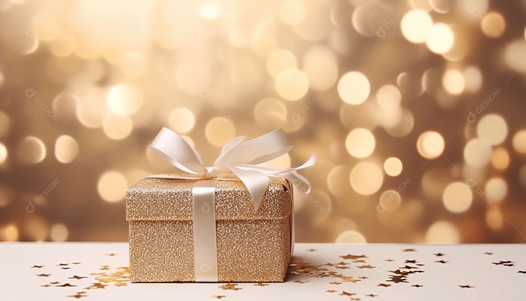 Maquete caixa de presente evento especial feriado de natal