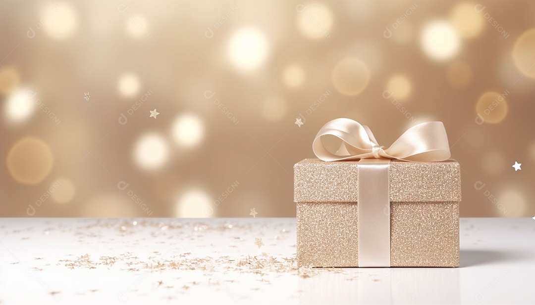 Maquete caixa de presente evento especial feriado de natal