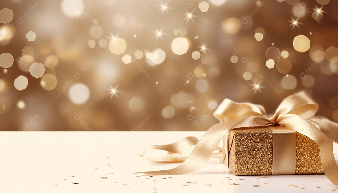 Maquete caixa de presente evento especial feriado de natal