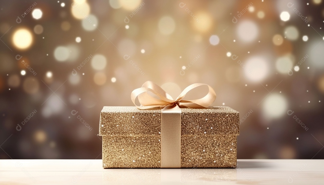 Maquete caixa de presente evento especial feriado de natal