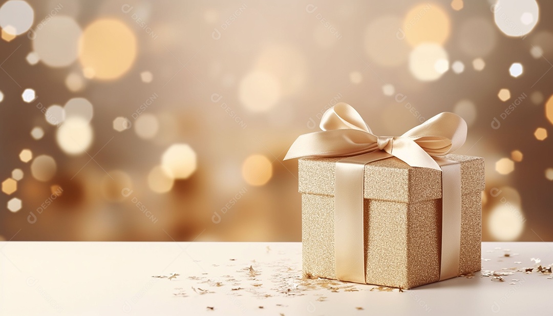 Maquete caixa de presente evento especial feriado de natal