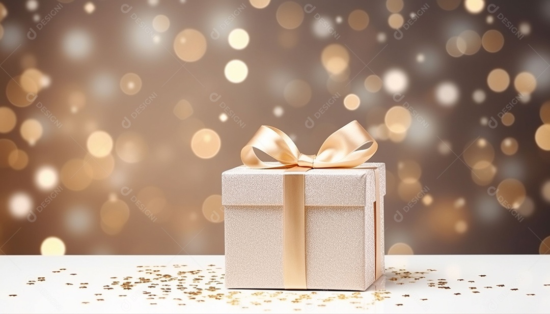 Maquete caixa de presente evento especial feriado de natal