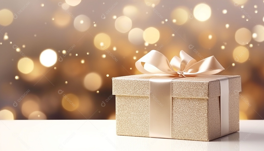 Maquete caixa de presente evento especial feriado de natal