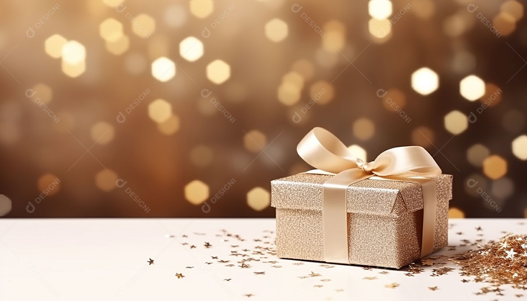 Maquete caixa de presente evento especial feriado de natal