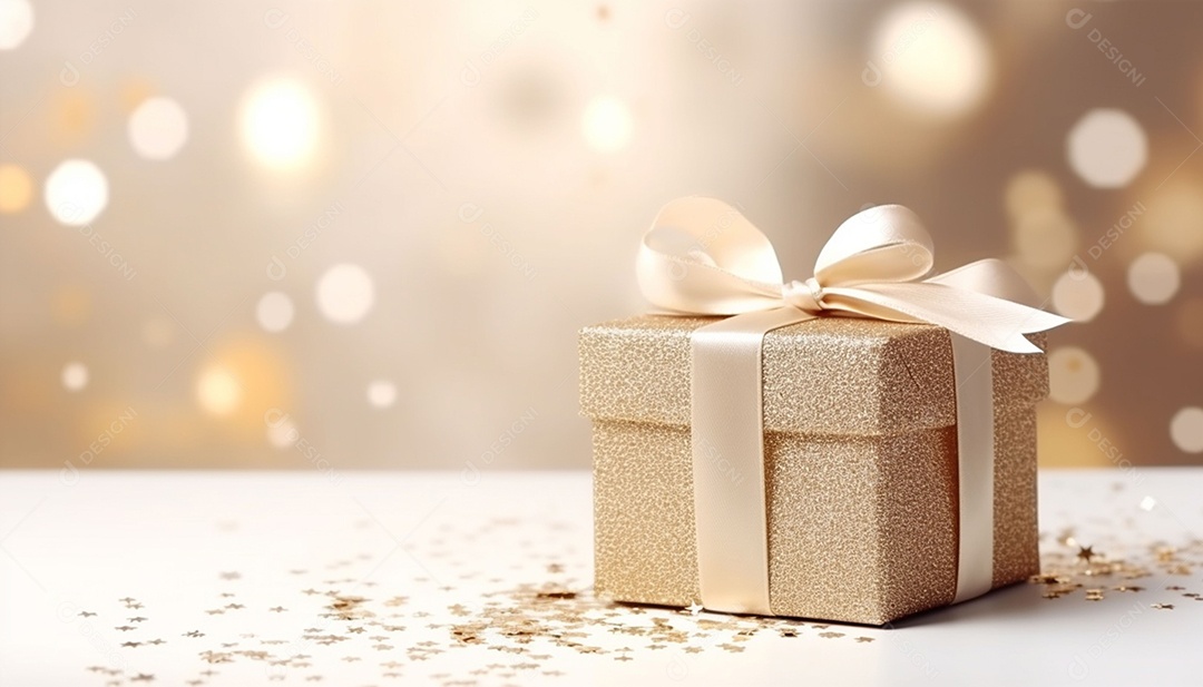 Maquete caixa de presente evento especial feriado de natal