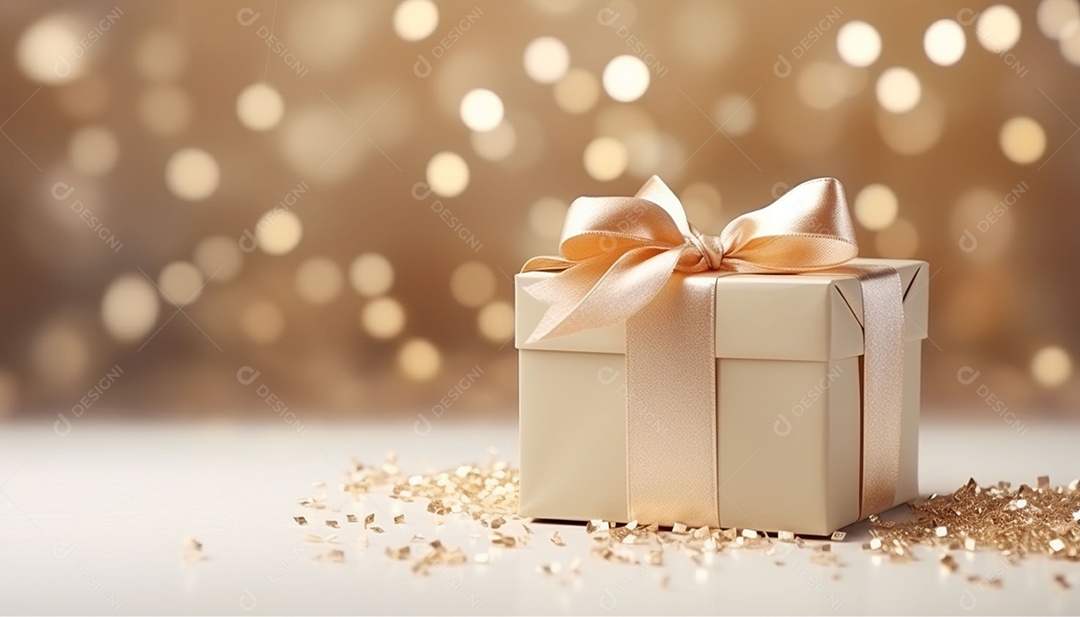 Maquete caixa de presente evento especial feriado de natal