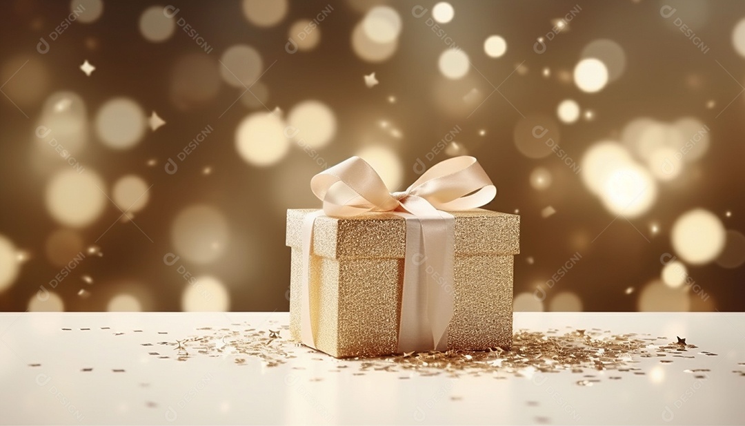 Maquete caixa de presente evento especial feriado de natal