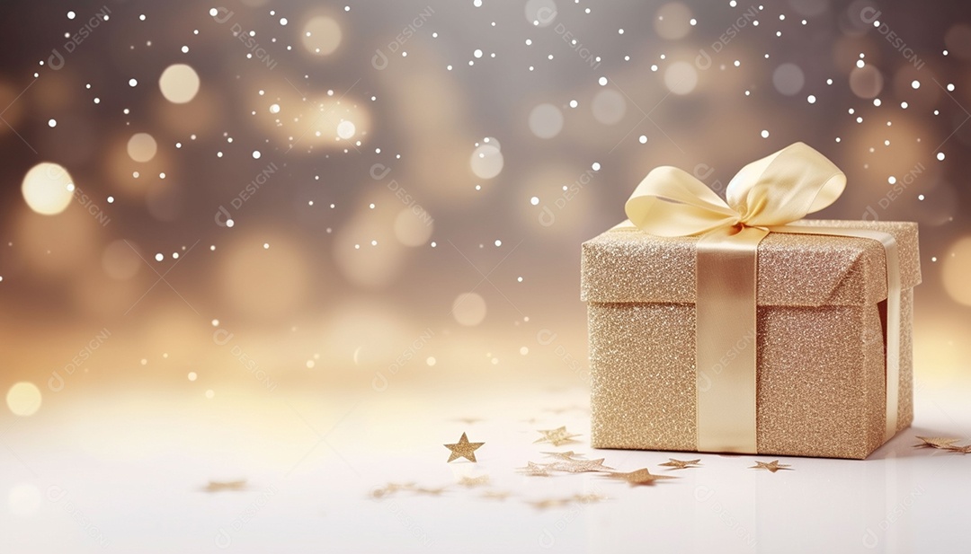 Maquete caixa de presente evento especial feriado de natal