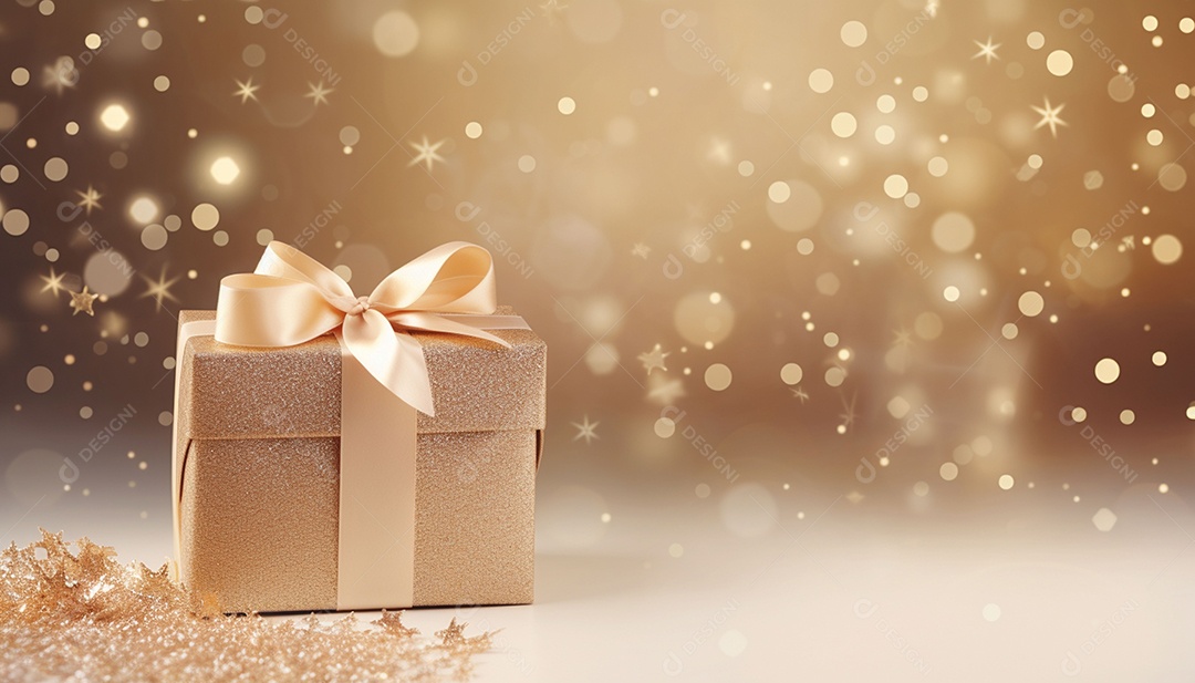 Maquete caixa de presente evento especial feriado de natal