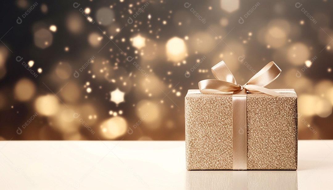 Maquete caixa de presente evento especial feriado de natal