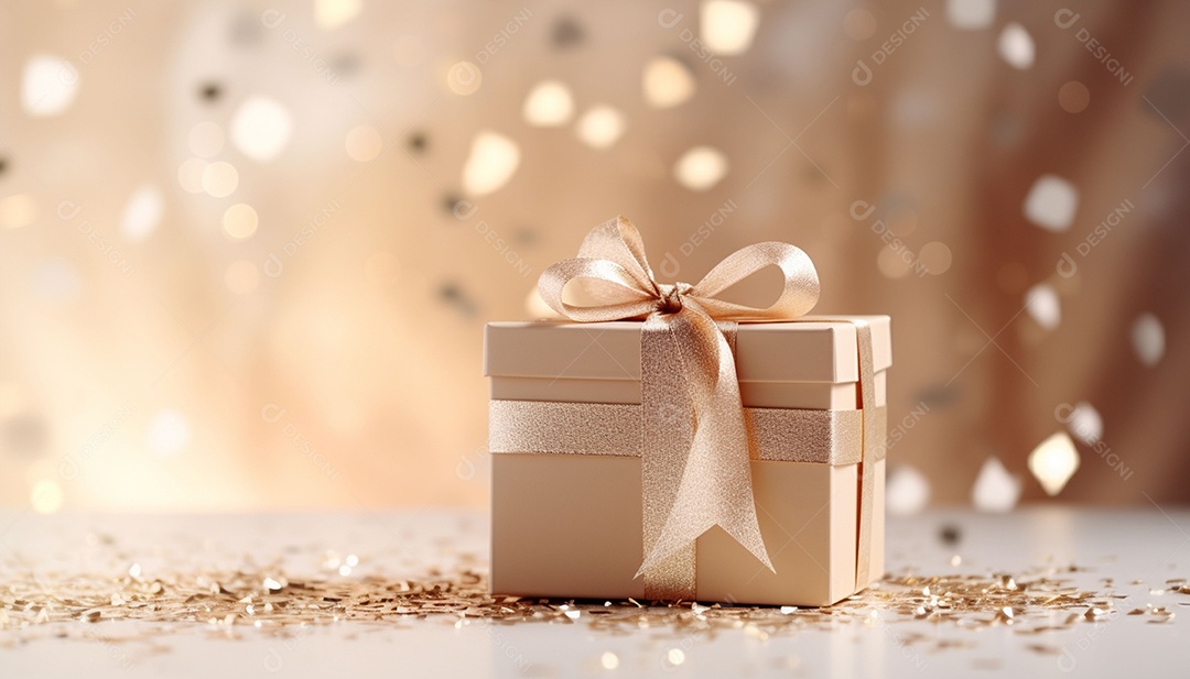 Maquete caixa de presente evento especial feriado de natal