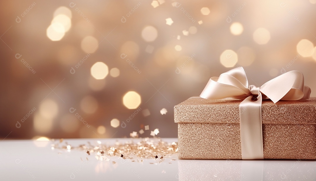 Maquete caixa de presente evento especial feriado de natal