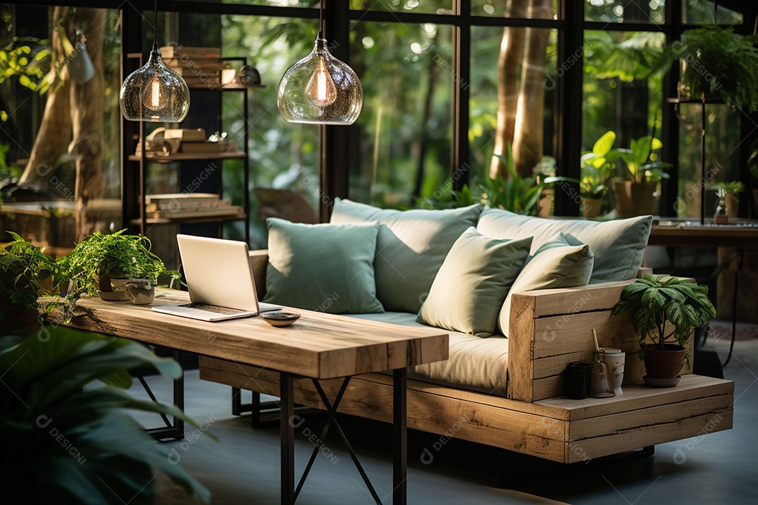 Elegância interior de casa moderna