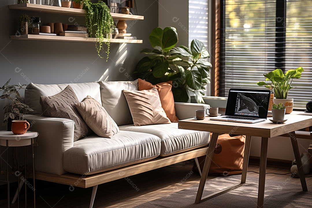 Elegância interior de casa moderna