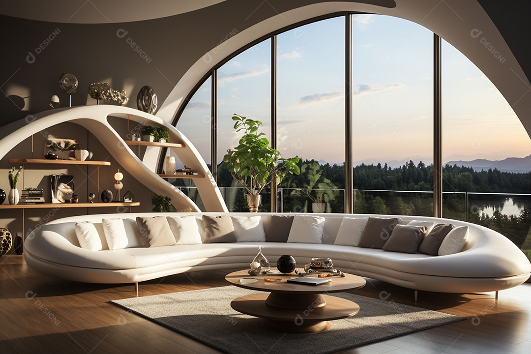 Elegância interior de casa moderna