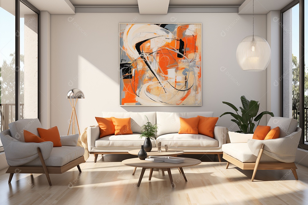 Elegância interior de casa moderna