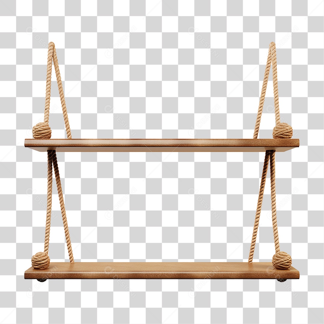 Prateleira de Corda Suspensa PNG Transparente