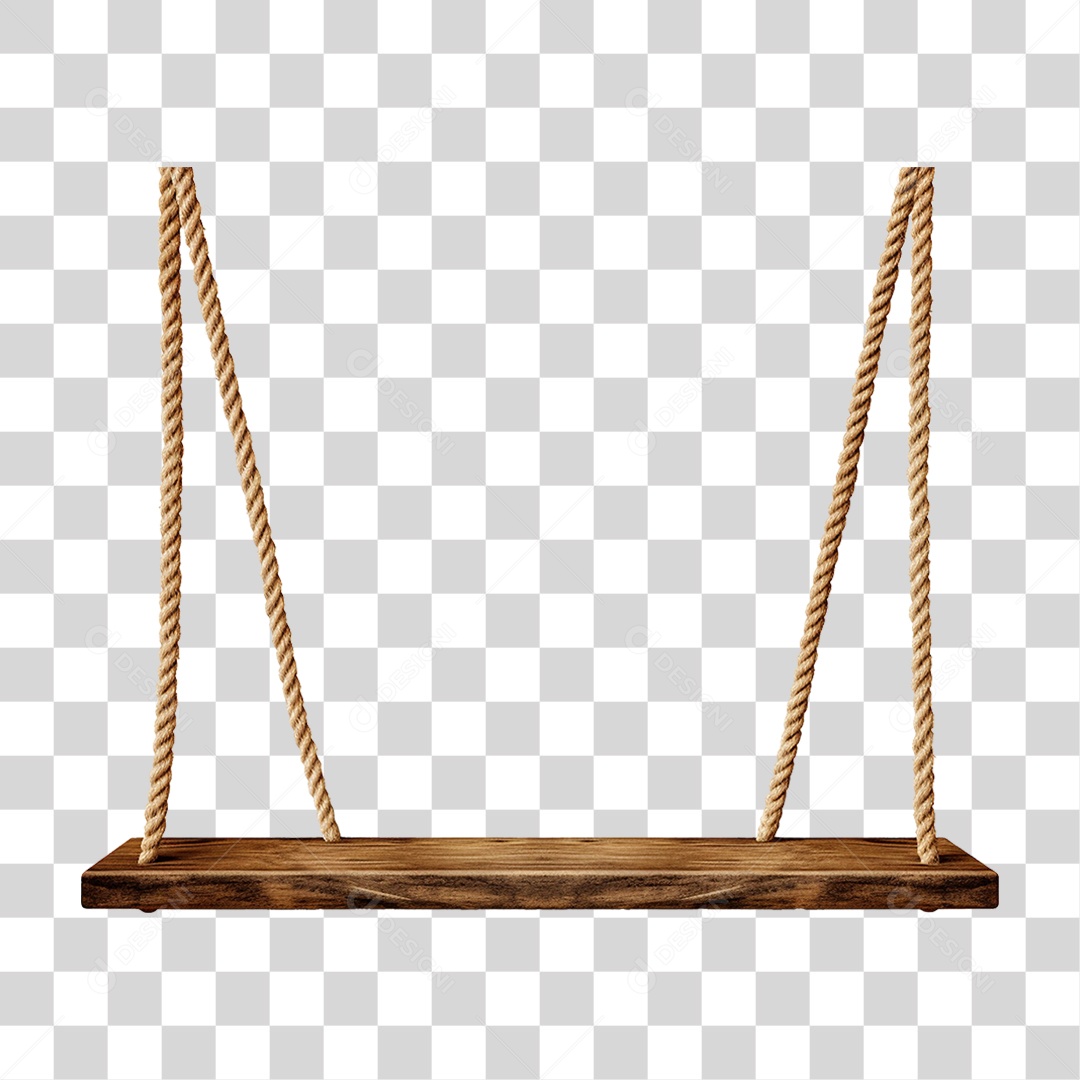 Prateleira de Corda Suspensa PNG Transparente