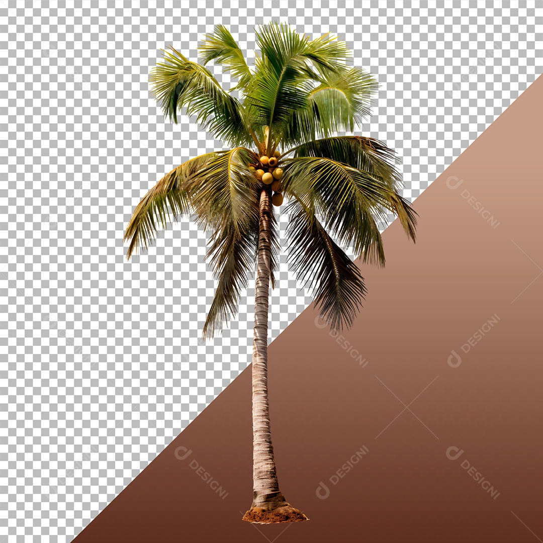 Coqueiro Elemento 3D Para Composição PSD