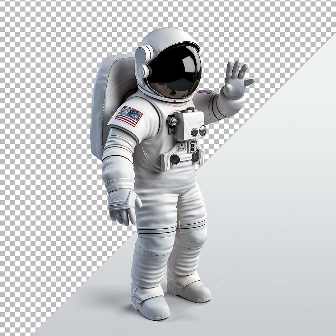 Personagem Astronauta Para Composição PSD