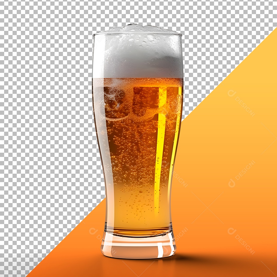 Elemento 3D Copo De Cerveja Para Composição PSD