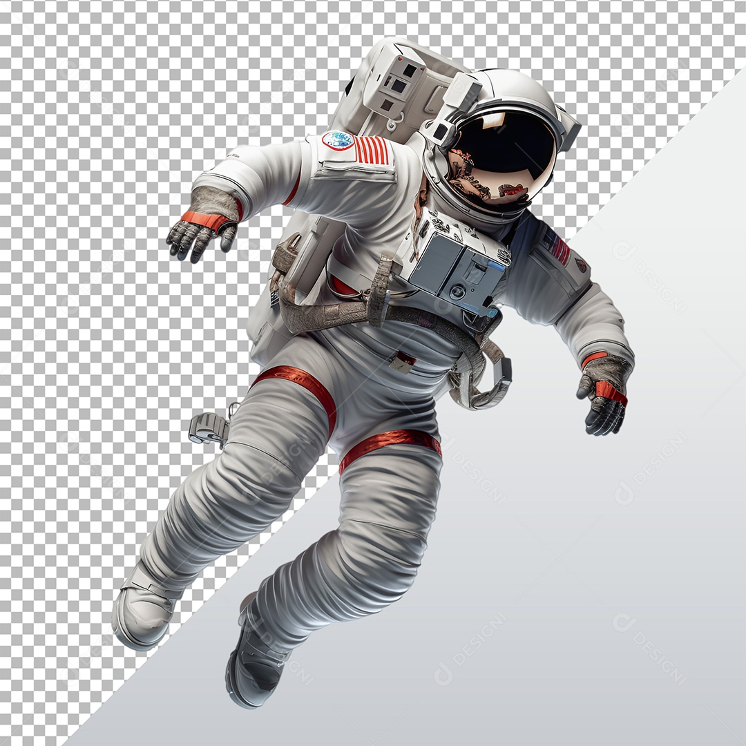 Personagem 3D Astronauta Para Composição PSD