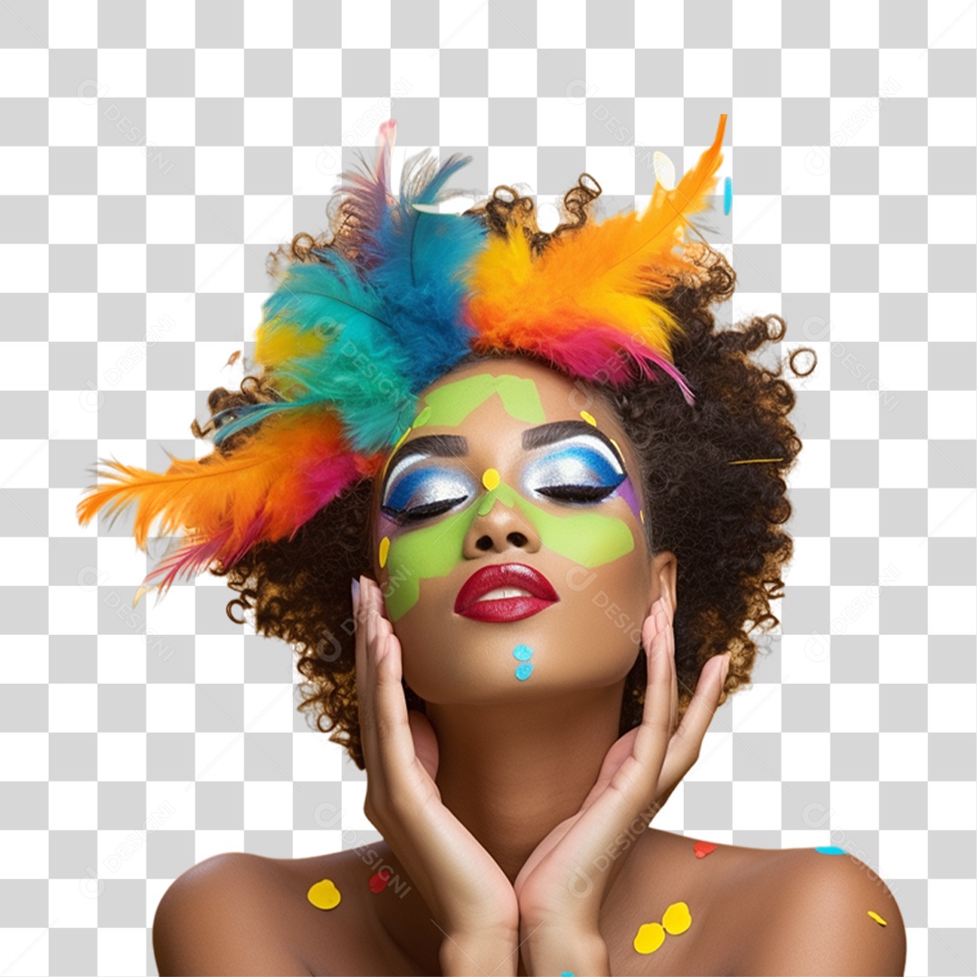 Mulher Fantasiada Para o Carnaval PNG Transparente