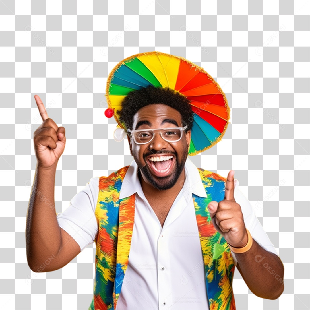 Homem Vestido Para o Carnaval PNG Transparente