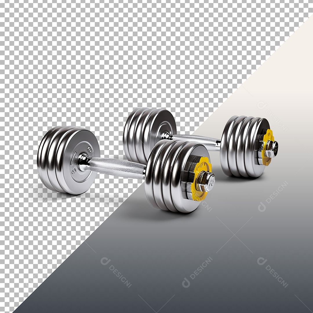 Elementro 3D Alteres De Academia Pesos Para Composição PSD