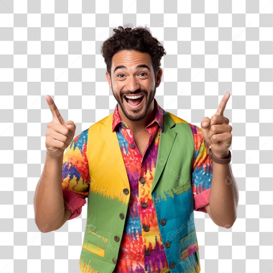 Homem Vestido Para o Carnaval PNG Transparente