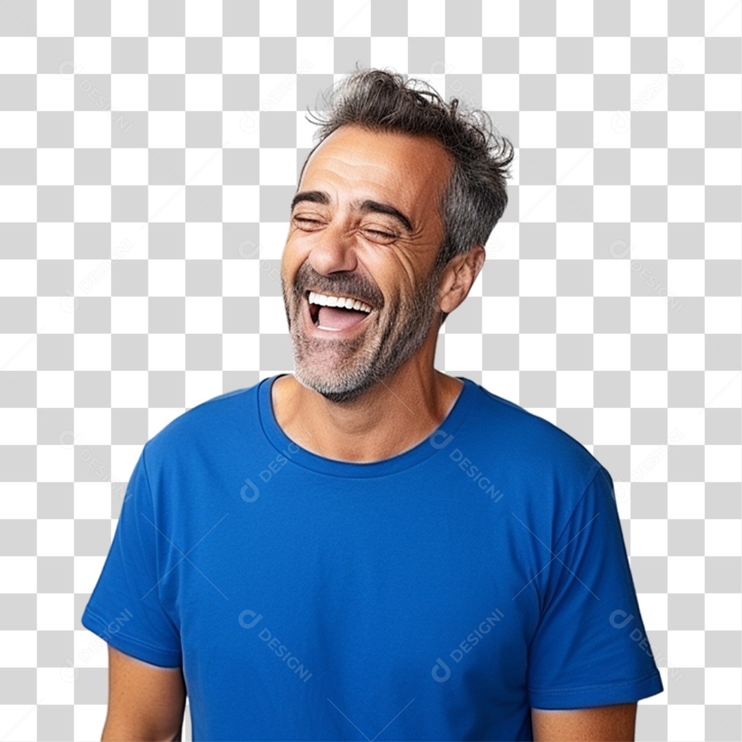 Homem Sorrindo Alegre PNG Transparente