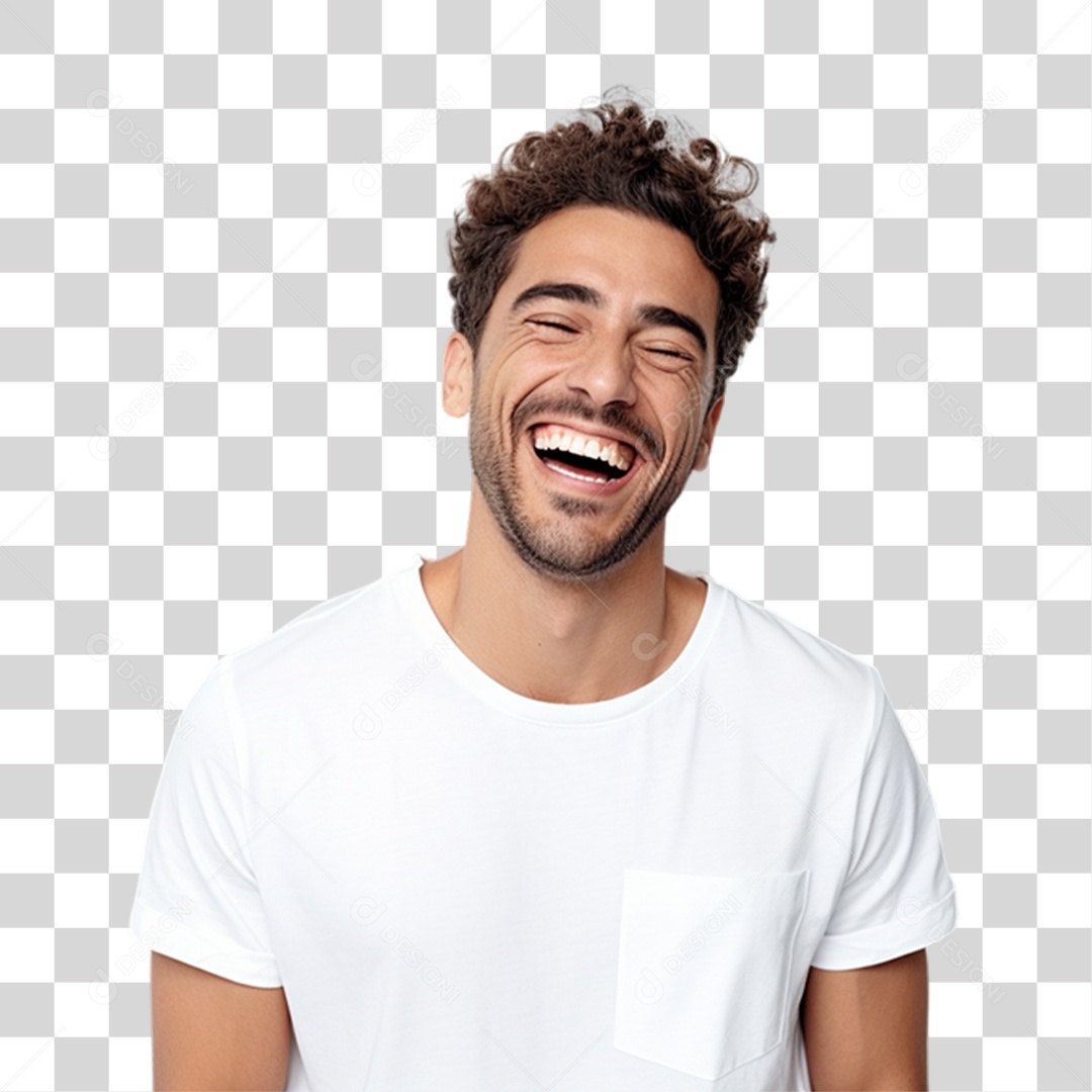 Homem Sorrindo Alegre PNG Transparente