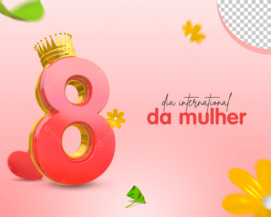 Dia Internacional das Mulheres 8 de Março Social Media PSD Editável