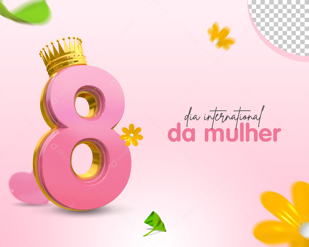 Dia Internacional das Mulheres 8 de Março Social Media PSD Editável