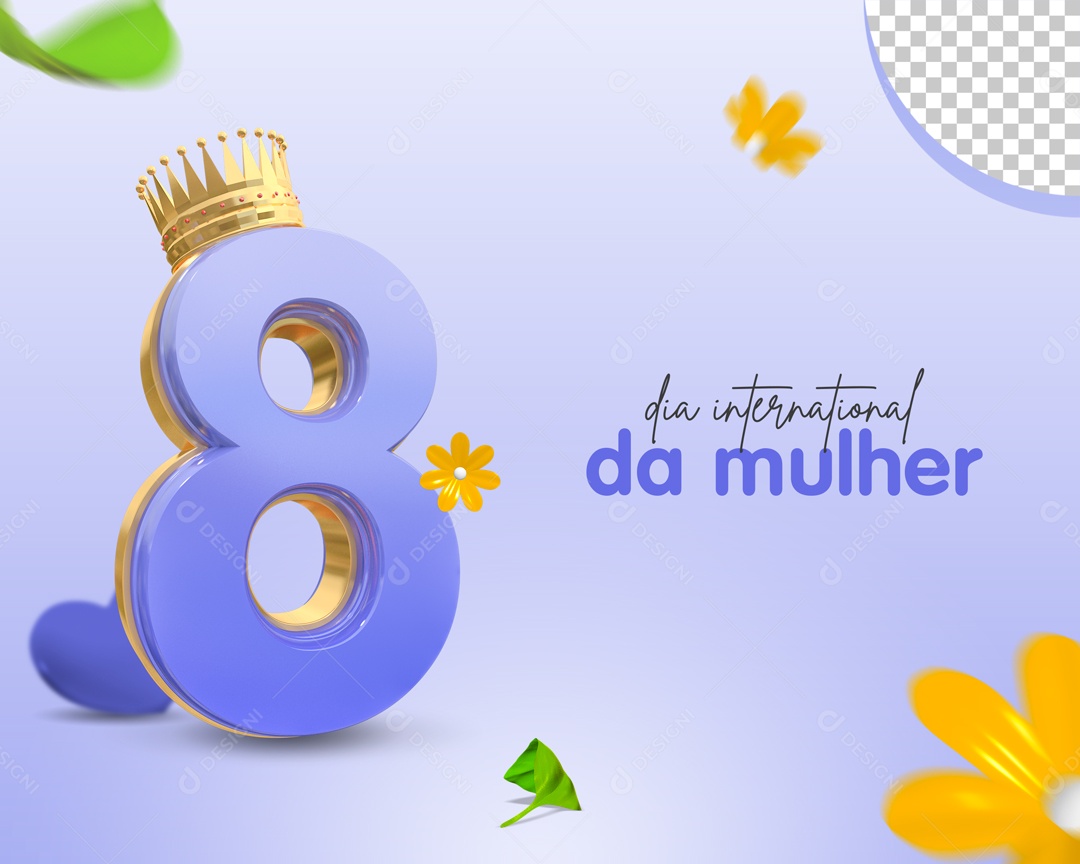 Dia Internacional das Mulheres 8 de Março Social Media PSD Editável
