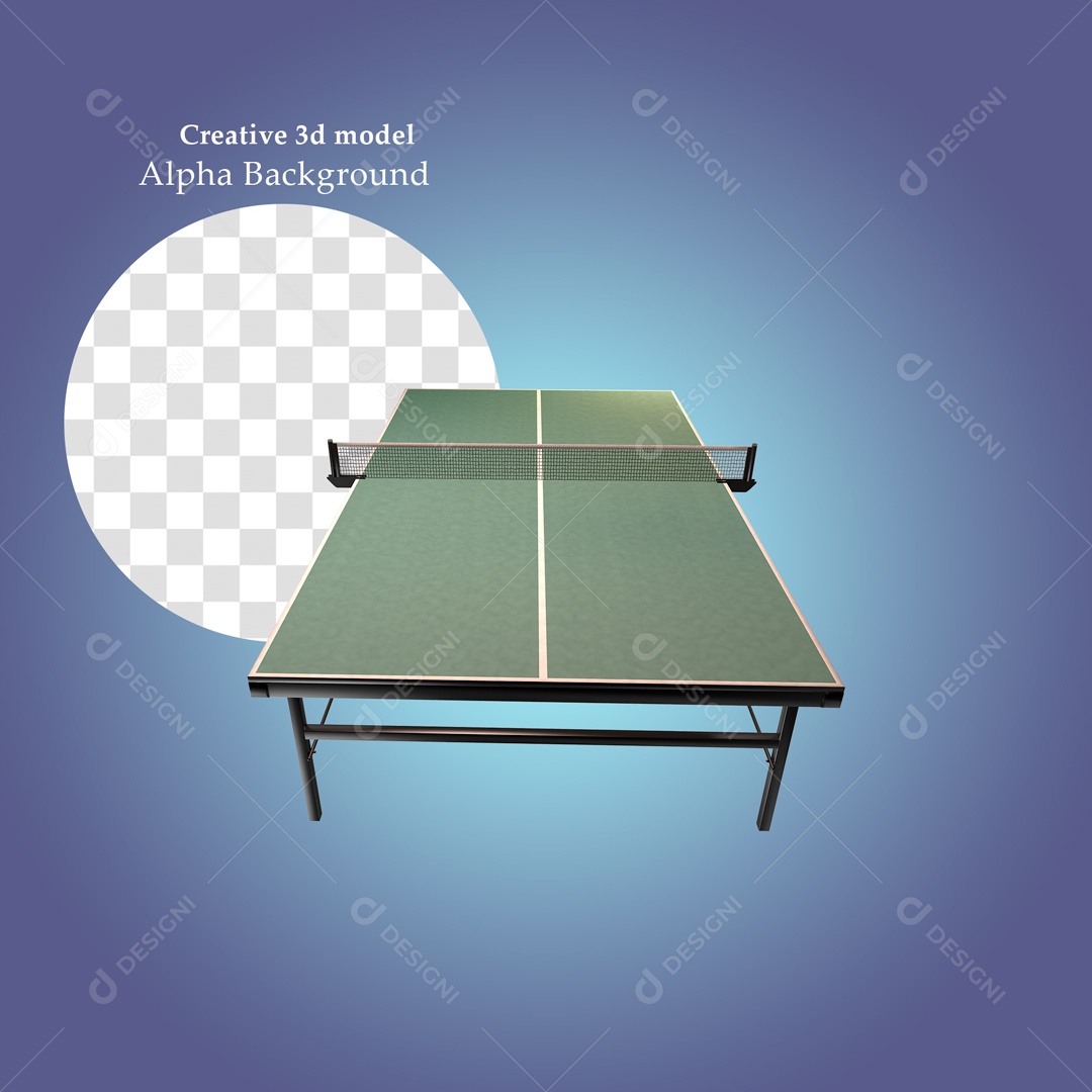 Elemento 3D Mesa De Tênis De Mesa Para Composição PSD