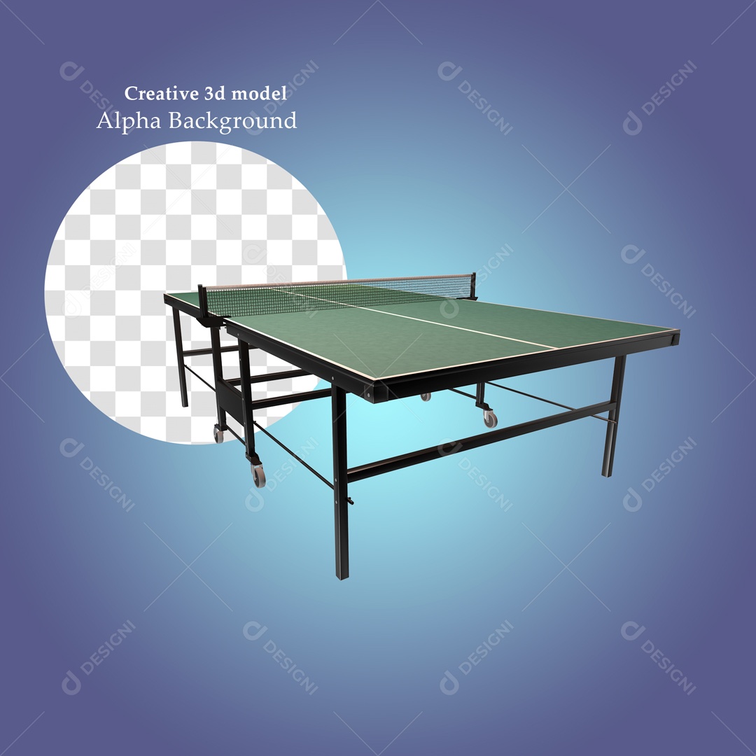 Elemento 3D Mesa De Tênis De Mesa Para Composição PSD