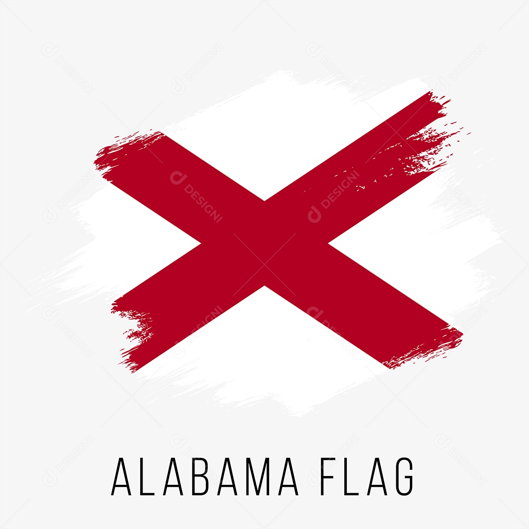 Bandeira do Estado do Alabama Ilustração Vetor EPS